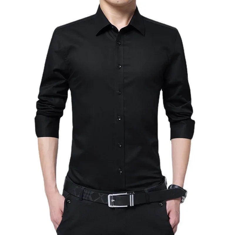 Camisa de manga larga slim fit para hombre