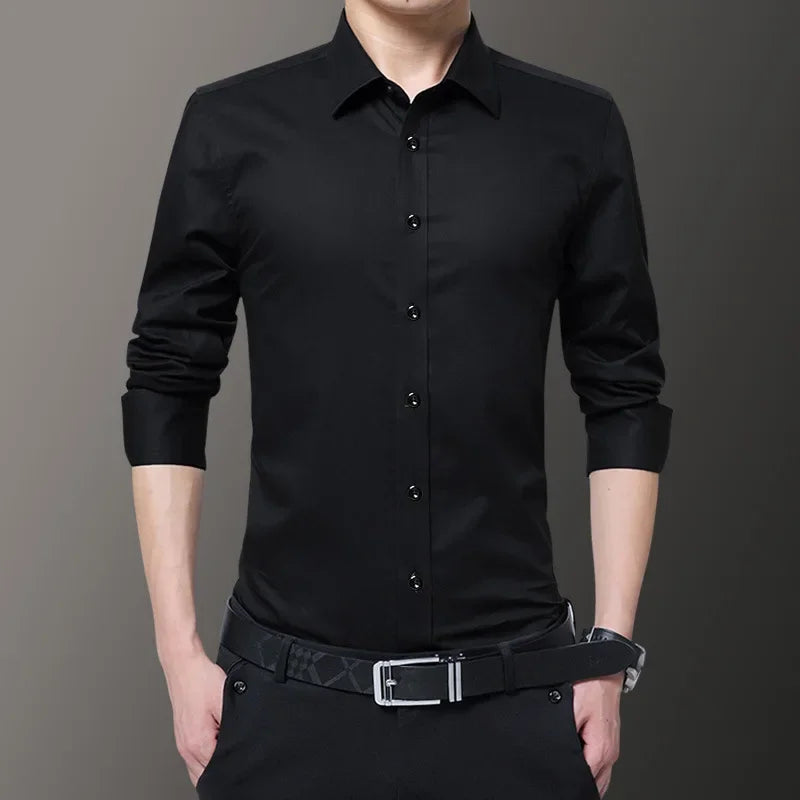 Camisa de manga larga slim fit para hombre