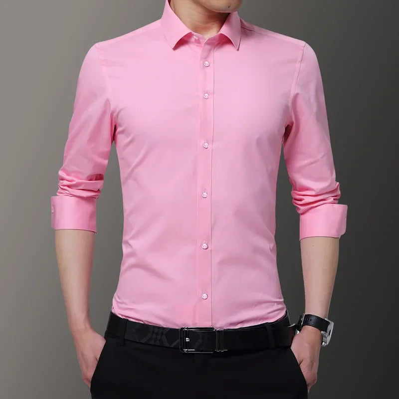 Camisa de manga larga slim fit para hombre